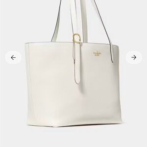 Kate Spade Cream Tote with Gold Accents